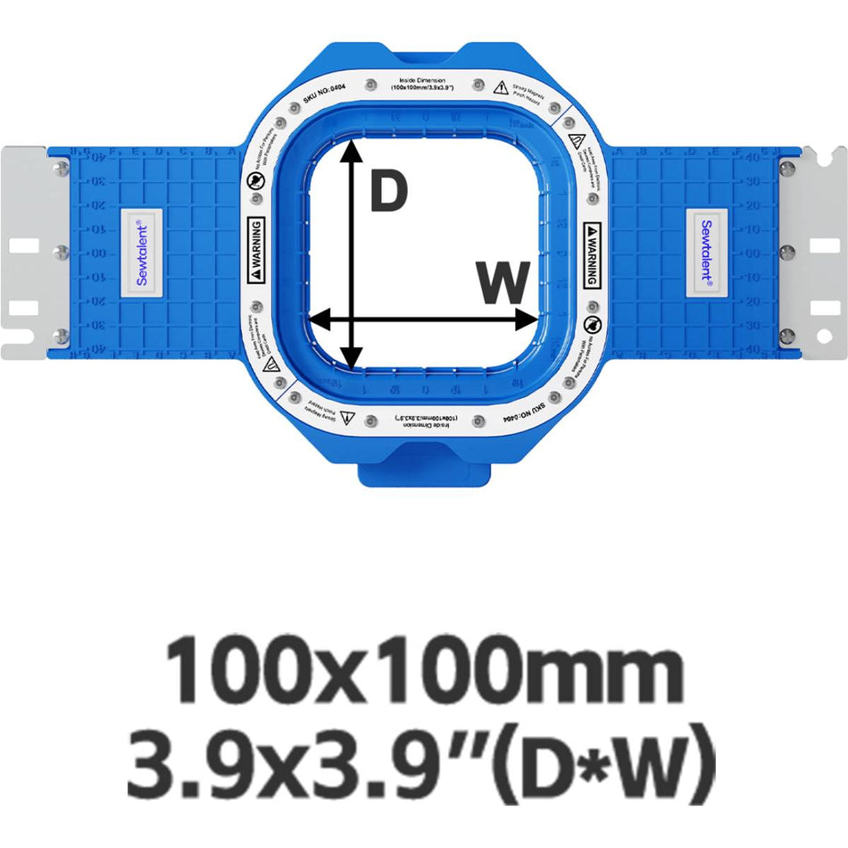 Magnetic Hoop 3.9"x3.9" | 100x100mm for FUWEI Embroidery Machines