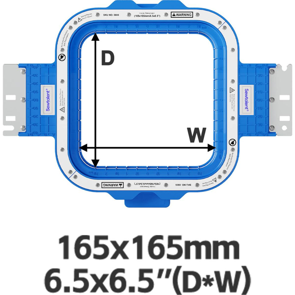 Magnetic Hoops 6.5″x6.5″ | 165x165mm for Barudan Embroidery Machines