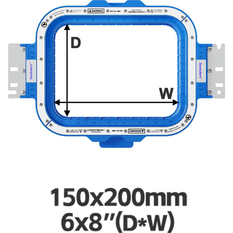 Magnetic Hoop 6"x 8" | 150x200mm for Ricoma Embroidery Machines