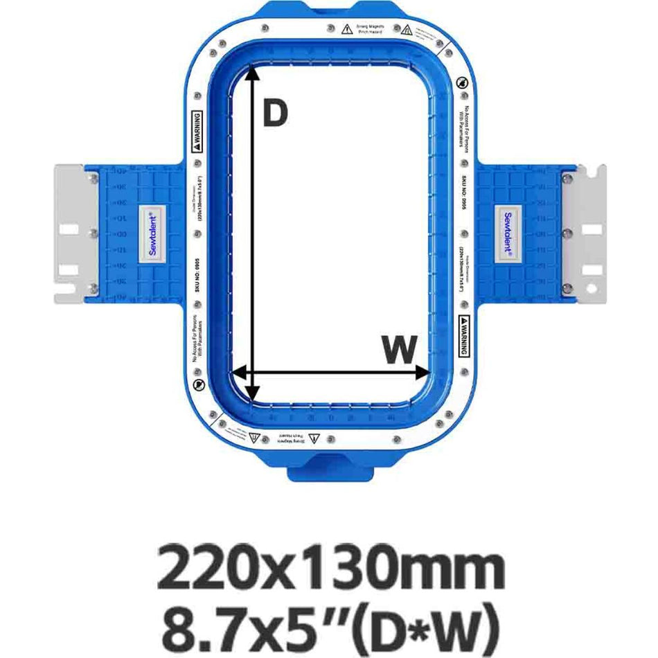 Magnetic Hoops 8.7″x5″ | 220x130mm for Barudan Embroidery Machines