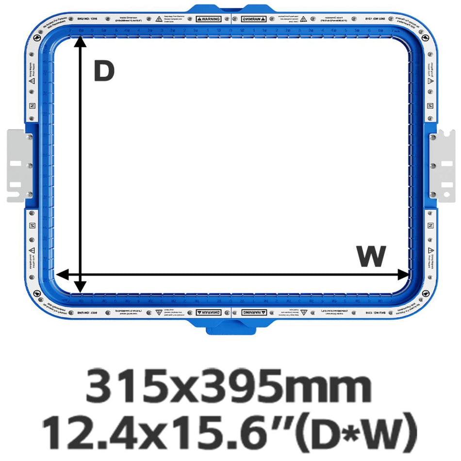 Magnetic Hoop 12.4"x15.6" | 315x395mm for Happy Japan Embroidery Machines