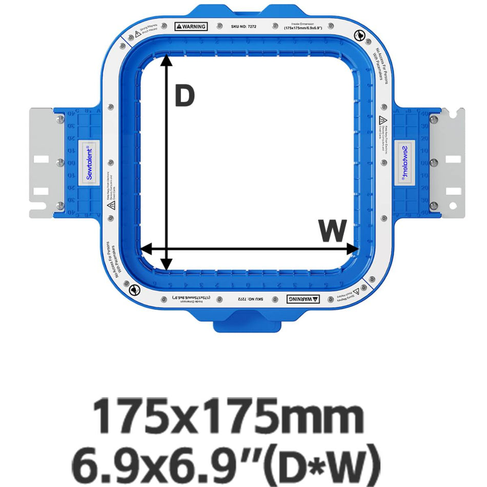 Magnetic Hoops 6.9″x6.9″ | 175x175mm for Melco Embroidery Machines