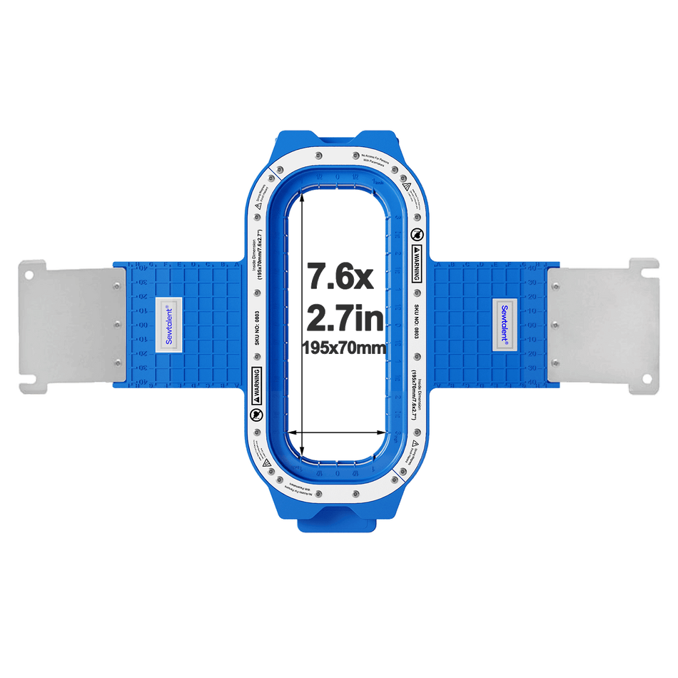 Magnetic Hoops 7.6″x2.7″ | 195x70mm for Baby Lock Embroidery Machines