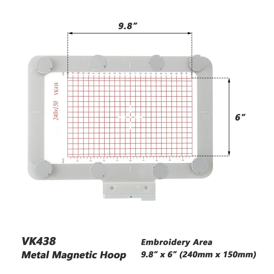 Magnetic Hoop for Husqvarna Viking Ruby Royale Topaz etc. Pfaff Creative Icon Embroidery Machine